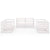 6 Piece Garden Lounge Set White Solid Pinewood