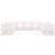 7 Piece Garden Lounge Set White Solid Pinewood