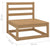 3 Piece Garden Lounge Set Honey Brown Solid Wood Pine