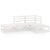 4 Piece Garden Lounge Set White Solid Pinewood