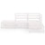 4 Piece Garden Lounge Set White Solid Pinewood