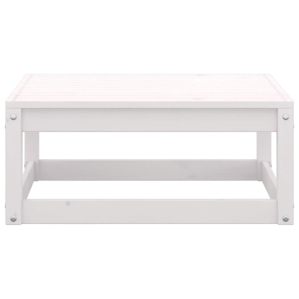 4 Piece Garden Lounge Set White Solid Pinewood