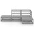 4 Piece Garden Lounge Set Grey Solid Pinewood