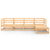 5 Piece Garden Lounge Set Solid Pinewood