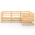 4 Piece Garden Lounge Set Solid Pinewood