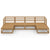 6 Piece Garden Lounge Set Solid Pinewood