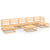 8 Piece Garden Lounge Set Solid Pinewood
