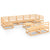 10 Piece Garden Lounge Set Solid Pinewood