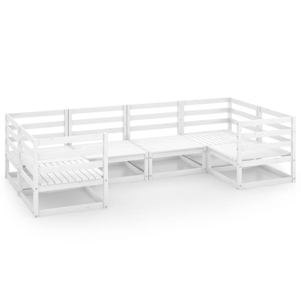 6 Piece Garden Lounge Set Solid Pinewood