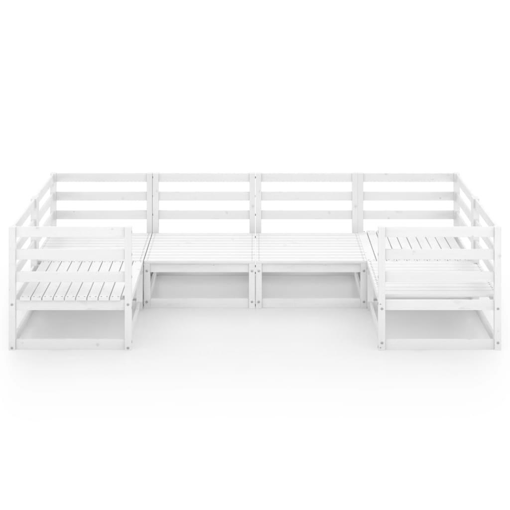 6 Piece Garden Lounge Set Solid Pinewood