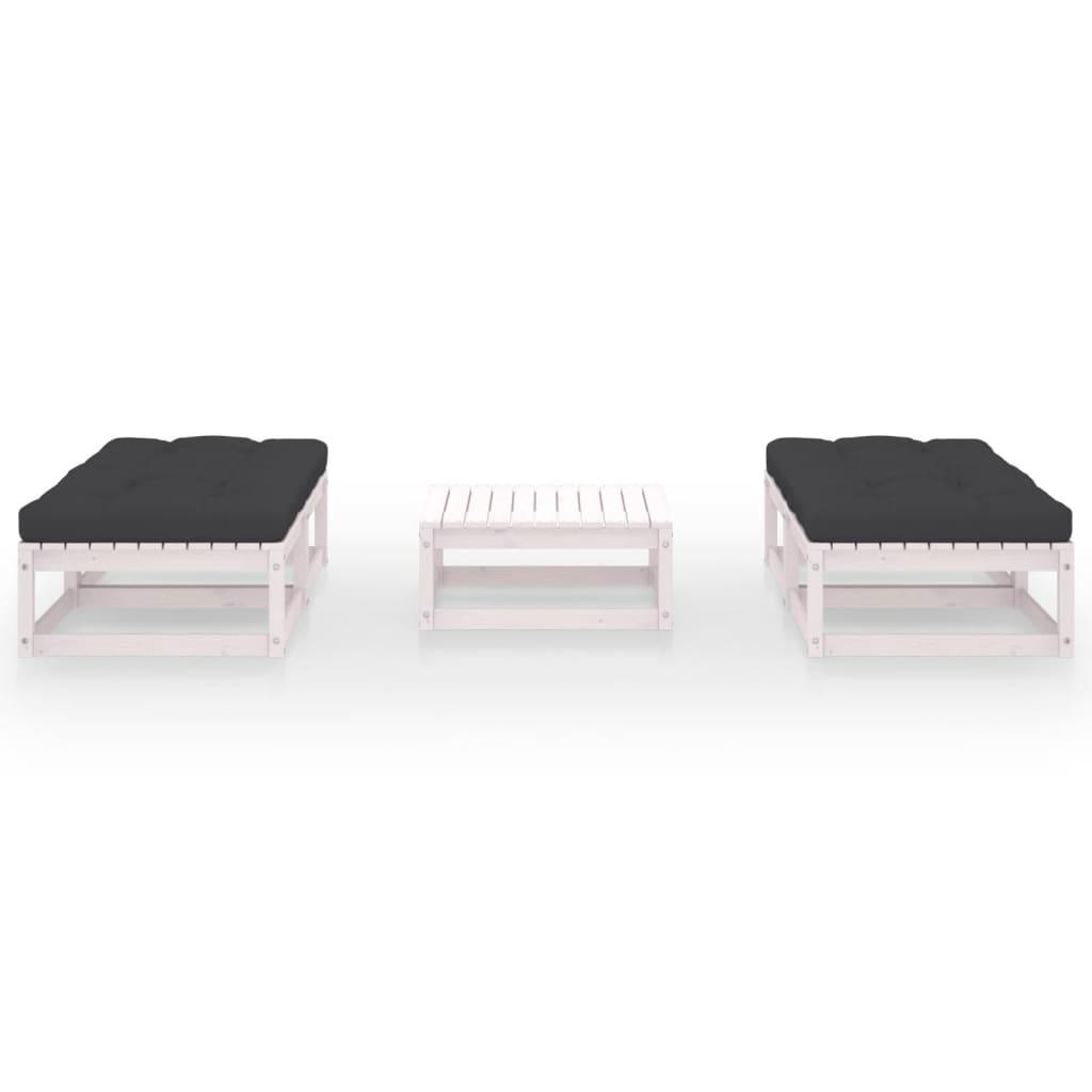 5 Piece Garden Lounge Set with Cushions Solid Pinewood