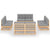 8 Piece Garden Lounge Set with Cushions Solid Pinewood