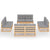9 Piece Garden Lounge Set with Cushions Solid Pinewood