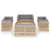 9 Piece Garden Lounge Set with Cushions Solid Pinewood