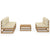 6 Piece Garden Lounge Set with Cushions Solid Pinewood