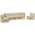 6 Piece Garden Lounge Set with Cushions Solid Pinewood