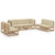 7 Piece Garden Lounge Set with Cushions Solid Pinewood