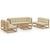 8 Piece Garden Lounge Set with Cushions Solid Pinewood