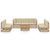 8 Piece Garden Lounge Set with Cushions Solid Pinewood