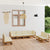 8 Piece Garden Lounge Set with Cushions Solid Pinewood