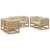 6 Piece Garden Lounge Set with Cushions Solid Pinewood