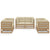 6 Piece Garden Lounge Set with Cushions Solid Pinewood