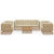 8 Piece Garden Lounge Set with Cushions Solid Pinewood