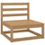 8 Piece Garden Lounge Set with Cushions Solid Pinewood