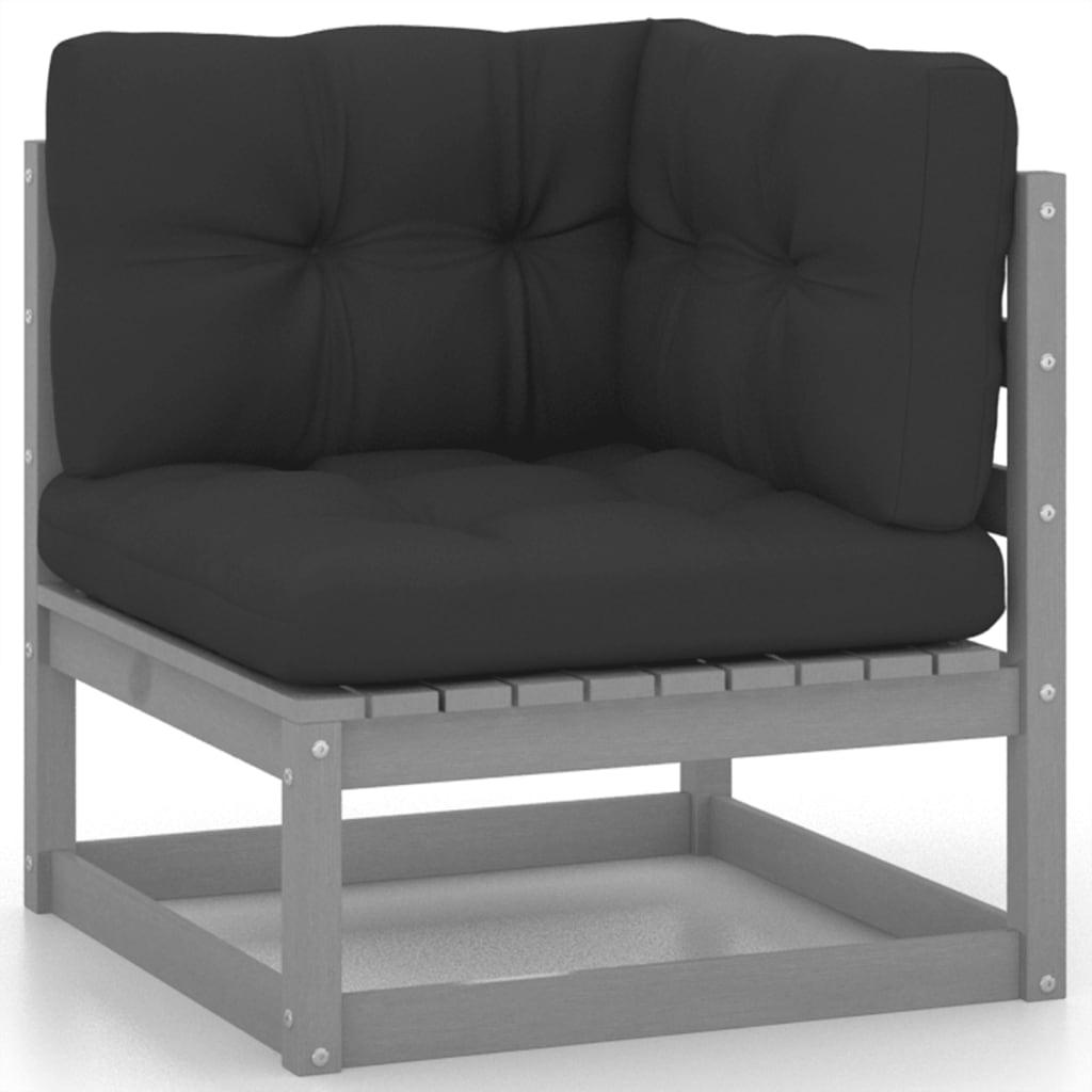 4 Piece Garden Lounge Set with Cushions Solid Pinewood