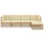 5 Piece Garden Lounge Set with Cushions Solid Pinewood