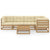 6 Piece Garden Lounge Set with Cushions Solid Pinewood