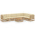 8 Piece Garden Lounge Set & Cushions Honey Brown Solid Pinewood