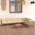 8 Piece Garden Lounge Set & Cushions Honey Brown Solid Pinewood