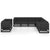 9 Piece Garden Lounge Set with Cushions Black Solid Pinewood