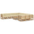 12 Piece Garden Lounge Set&Cushions Honey Brown Solid Pinewood