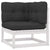 7 Piece Garden Lounge Set with Cushions White Solid Pinewood