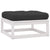 7 Piece Garden Lounge Set with Cushions White Solid Pinewood