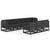 8 Piece Garden Lounge Set with Cushions Black Solid Pinewood