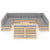 12 Piece Garden Lounge Set with Cushions Solid Pinewood