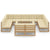 12 Piece Garden Lounge Set&Cushions Honey Brown Solid Pinewood