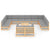 13 Piece Garden Lounge Set with Cushions Solid Pinewood