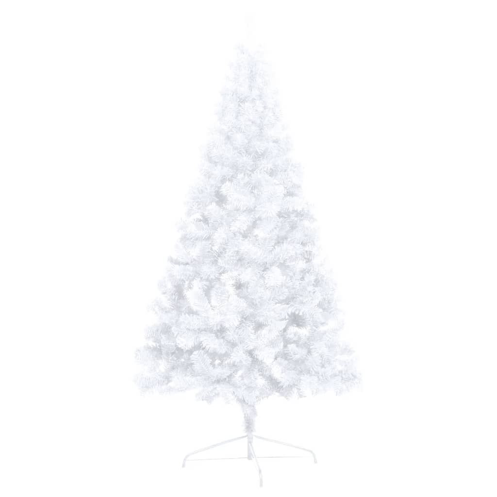 Artificial Half Pre-lit Christmas Tree with Ball Set White 150 cm