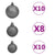 Artificial Pre-lit Christmas Tree with Ball Set White 210 cm