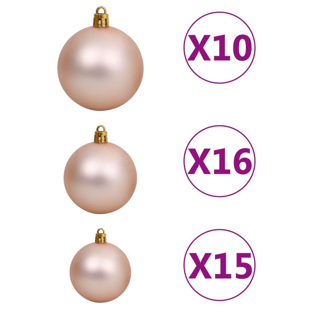 Artificial Christmas Tree LEDs&Ball Set&Flocked Snow Green 300 cm