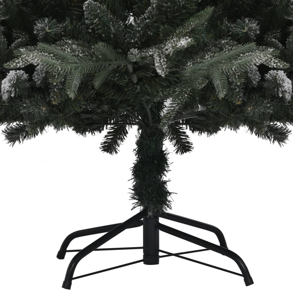 Artificial Christmas Tree LED&Ball Set&Flocked Snow 150 cm PVC&PE