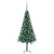 Corner Artificial Christmas Tree LEDs&Ball Set Green 240 cm PVC