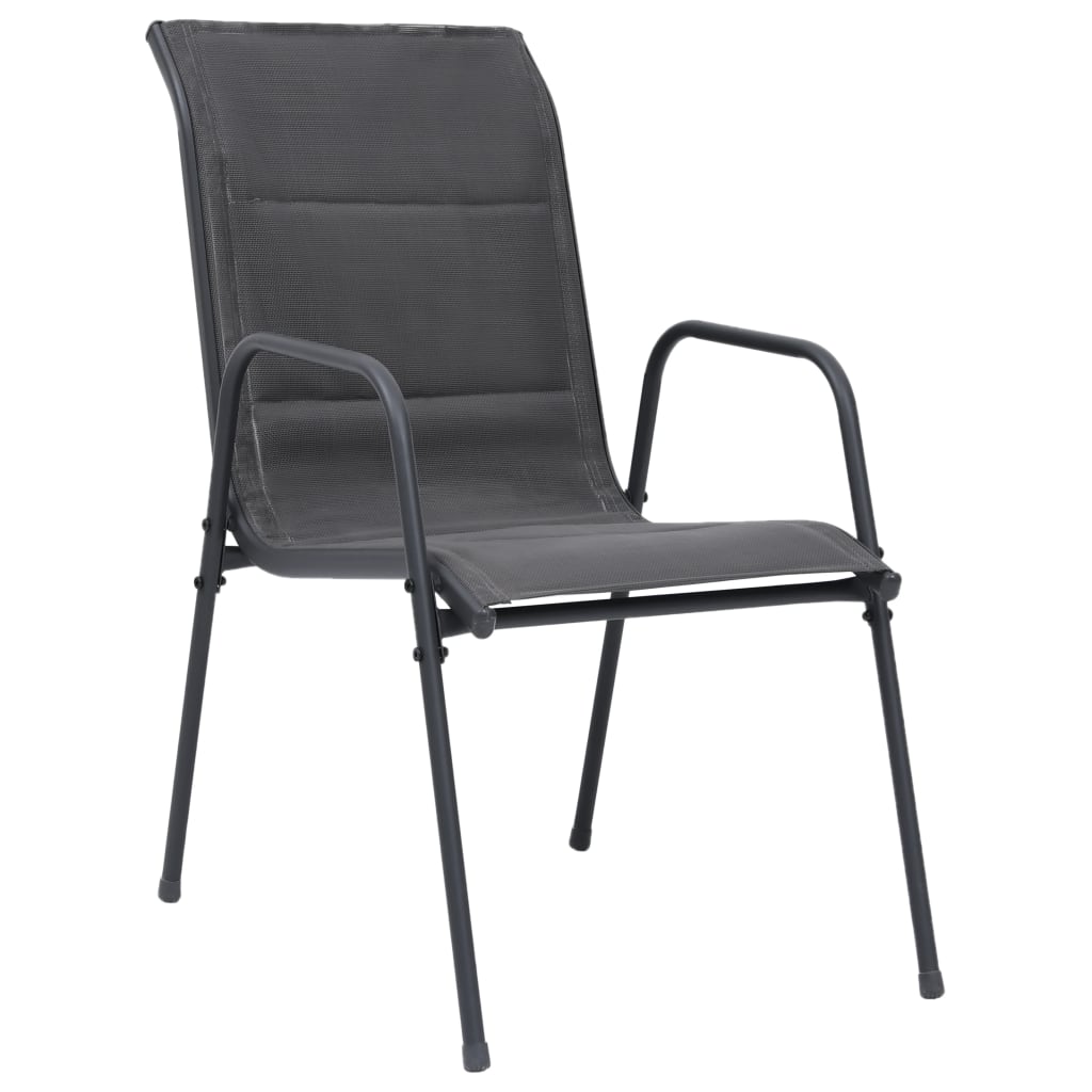 3 Piece Outdoor Dining Set Steel Anthracite