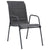 3 Piece Outdoor Dining Set Steel Anthracite