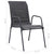 3 Piece Outdoor Dining Set Steel Anthracite