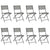 9 Piece Outdoor Dining Set Steel